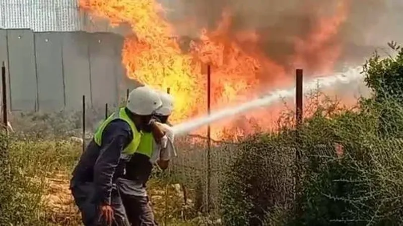 إسرائيل تشعل الحرائق بالأحراش الحدودية مع جنوب لبنان
