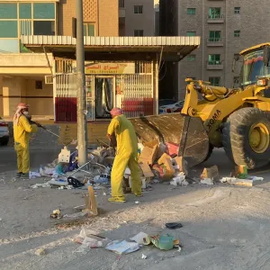 البلدية: إزالة 455 طناً من المخلفات في المهبولة