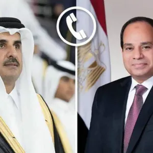 السيسي وأمير قطر يبحثان الجهود المشتركة لوقف إطلاق النار في غزة