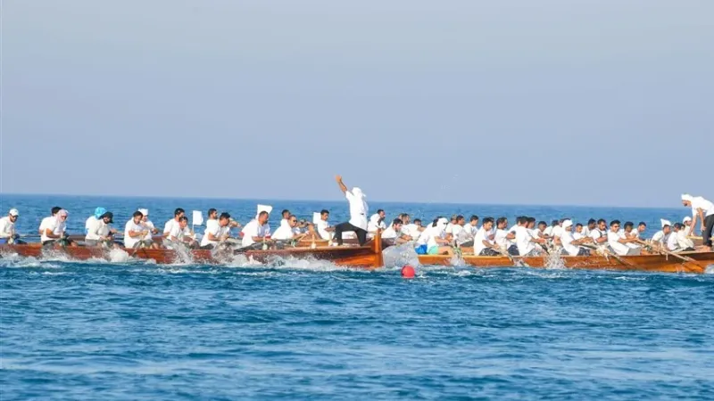 اختتام المرحلة الأولى من سباق دلما لقوارب التجديف