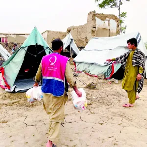 قطر الخيرية تواصل المساعدات لمتضرري فيضانات أفغانستان
