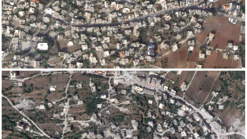 القنابل الإسرائيلية دمرت مساحات كبيرة من قرية لبنانية وسط مخاوف من اتساع الحرب