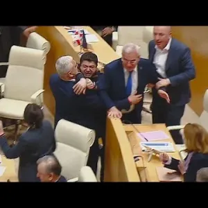 شتائم واتهامات بين نواب المعارضة والحزب الحاكم في البرلمان الجورجي بسبب "القانون الروسي"