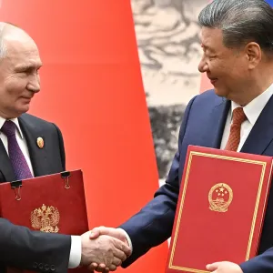 فيديو. الرئيس الصيني شي يستقبل نظيره الروسي بوتين في بكين