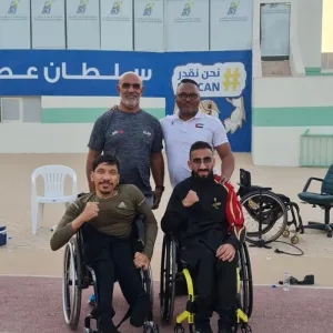 لاعبا المنتخب البارالمبي البحريني للجري على الكراسي المتحركة يشاركان في معسكر تدريبي بالشارقة