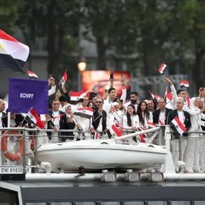 موكب البعثة المصرية من حفل افتتاح أولمبياد باريس 2024