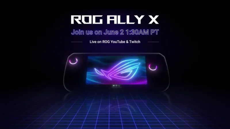 Asus تؤكد موعد الإعلان عن ROG Ally X في بث على منصة اليوتيوب في 2 من يونيو