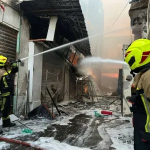 النيابة العامة تباشر التحقيق في حادث حريق سوق المنامة