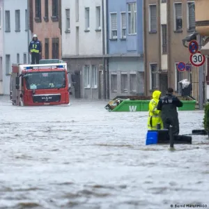 فيضانات وإجلاء المئات من الأشخاص في جنوب غرب ألمانيا