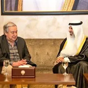 نائب وزير الخارجية يستقبل الأمين العام للأمم المتحدة بمناسبة زيارته إلى الكويت