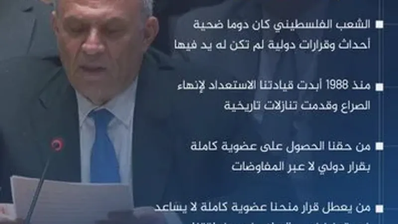 ممثل الرئيس الفلسطيني أمام مجلس الأمن: من حقنا الحصول على عضوية كاملة بقرار دولي لا عبر المفاوضات #حرب_غزة