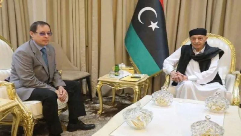 السفير الروسي ورئيس مجلس النواب الليبي يبحثان آخر المستجدات في ليبيا