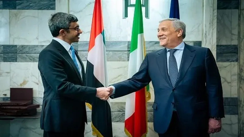 عبدالله بن زايد يلتقي وزير الخارجية الإيطالي في روما