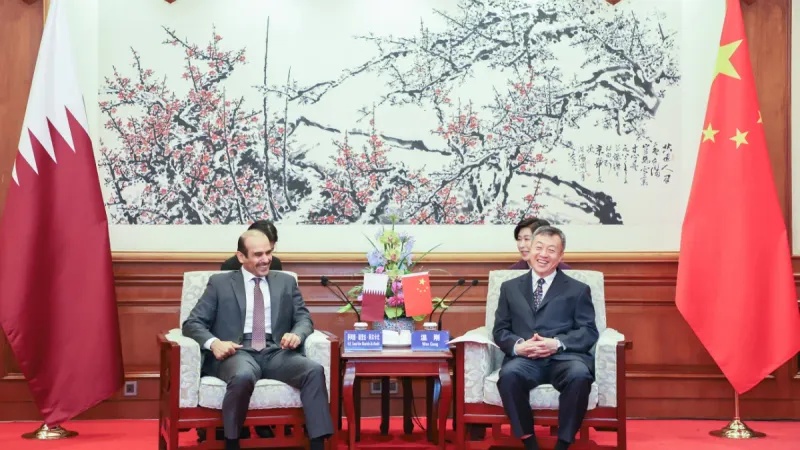 وزير الدولة لشؤون الطاقة يجتمع مع رئيس مجلس إدارة مؤسسة الصين الحكومية لبناء السفن