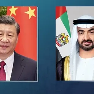 رئيس الدولة والرئيس الصيني يبحثان تعزيز علاقات الشراكة الاستراتيجية بين البلدين