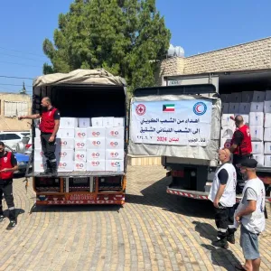الهلال الأحمر الكويتي يبدأ المرحلة الثانية من تقديم المساعدات للبنانيين المتضررين في الجنوب