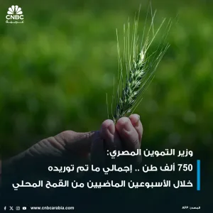 وزير التموين المصري:   إجمالي ما تم توريده خلال الأسبوعين الماضيين من القمح المحلي يصل إلى 750 ألف طن .. والمستهدف هذا العام استلام 3.5 مليون طن