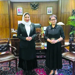 وزيرة الشؤون الخارجية الإندونيسية تلتقي السفيرة فوزية السليطي