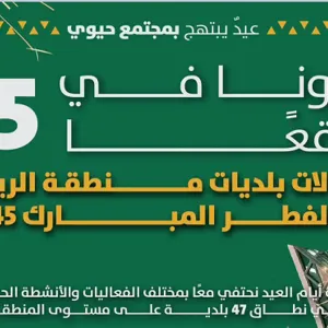 أمانة الرياض تعلن عن 75 موقعاً في نطاق بلدياتها لاحتفال الأهالي بعيد الفطر