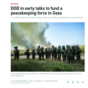 مجلة بوليتيكو: محادثات أمريكية مبكرة لتمويل قوة لحفظ السلام في غزة