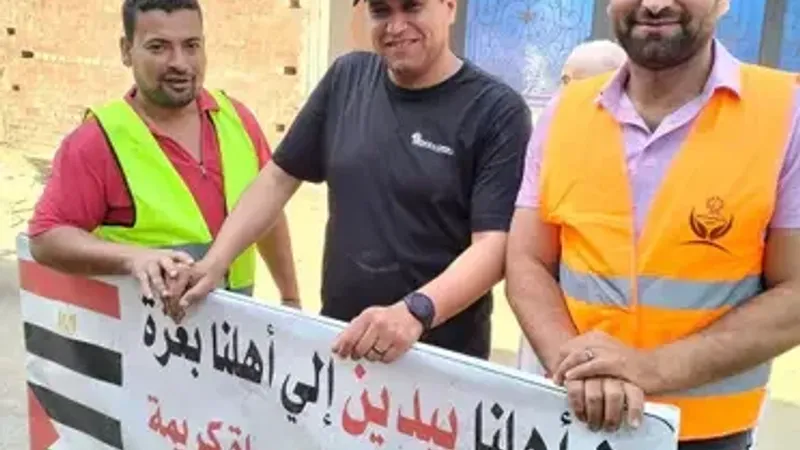 قرية مصرية ترسل 120 طناً من المساعدات لغزة