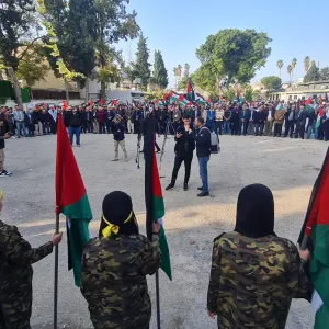 لبنان.. مسيرة جماهيرية حاشدة في "مخيم البص" دعماً لغزة