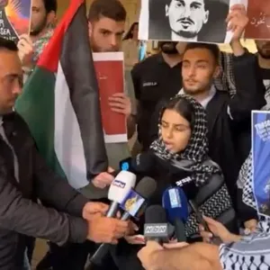 تجمّع لطلاب الجامعة الأميركية في بيروت دعماً لغزّة (فيديو)