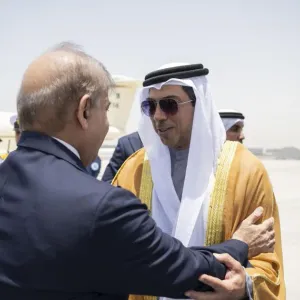 فيديو | استقبله منصور بن زايد.. رئيس وزراء باكستان يصل الإمارات