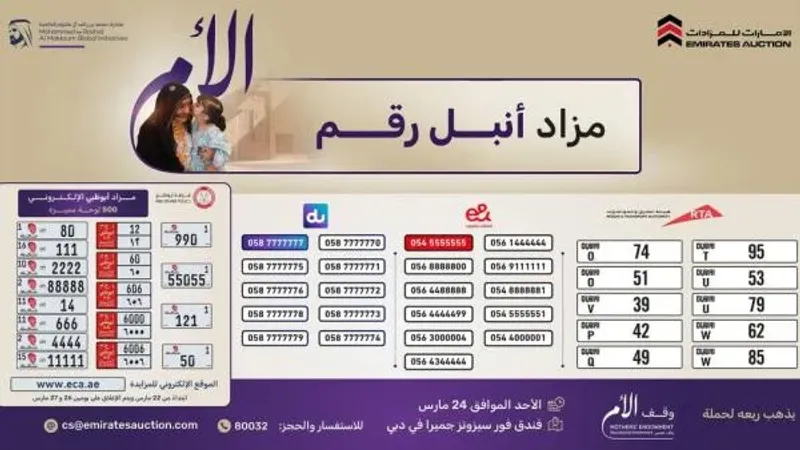 «أنبل رقم» الخيري ينطلق في دبي الأحد المقبل لدعم حملة «وقف الأم»