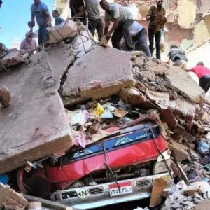 بالفيديو | انهيار مبنى سكني في الدقهلية بمصر.. وسقوط ضحايا