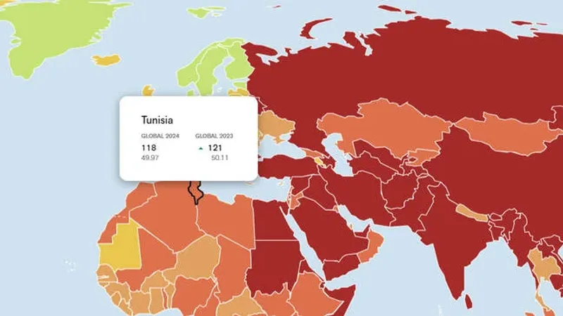 تونس في المرتبة 118 في التصنيف العالمي لحرية الصحافة لسنة 2024 ، لمراسلون بلا حدود.