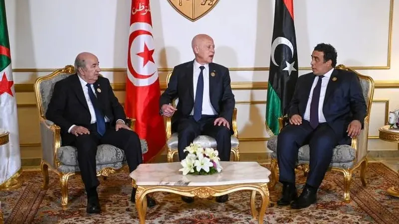 رئيس الدولة يودّع الرئيس الجزائري ورئيس المجلس الرئاسي الليبي