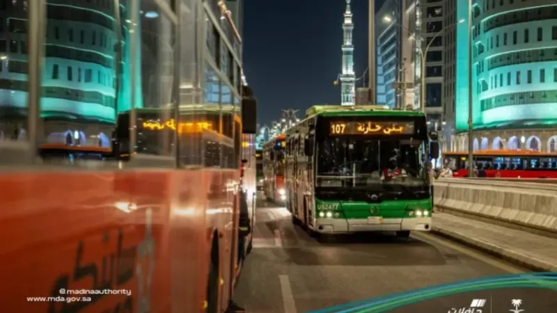 "حافلات المدينة" تبدأ تمديد مواعيد خدمة النقل الترددي والنقل العام خلال العشر الأواخر من رمضان