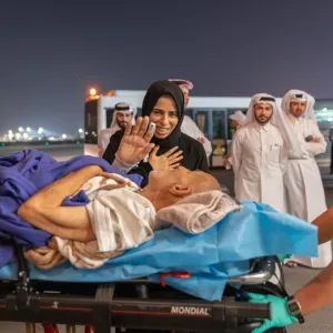 وصول الدفعة الثالثة والعشرين من الجرحى الفلسطينيين بقطاع غزة للعلاج في الدوحة