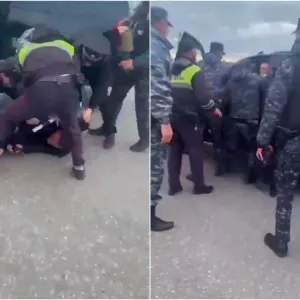 شاهد: اعتقال وزير الطوارئ الشيشاني في ⁧‫داغستان‬⁩.. لرفضه الامتثال لأوامر الشرطة عند نقطة تفتيش