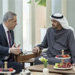 رئيس الدولة يبحث مع وزير خارجية تركيا الشراكة الاستراتيجية والموقف في غزة