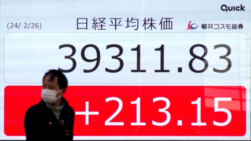 نيكي الياباني يسجل أكبر خسائر أسبوعية منذ بداية ديسمبر