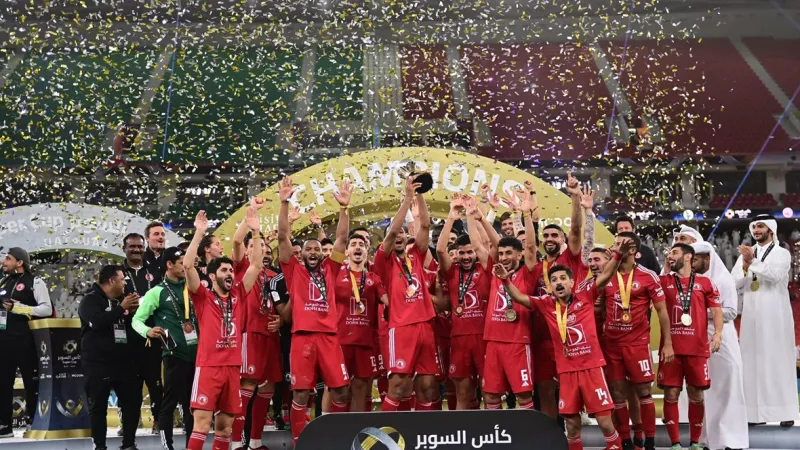 العربي يتوج بطلاً للنسخة الأولى للكأس السوبر الإماراتية–القطرية