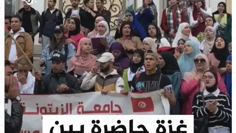 "القضية مش للبيع".. طلاب تونسيون ينظمون وقفات احتجاجية لدعم غزة #حرب_غزة