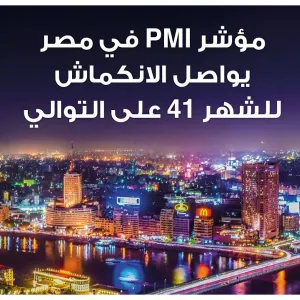 مؤشر PMI في مصر يواصل الانكماش للشهر 41 على التوالي