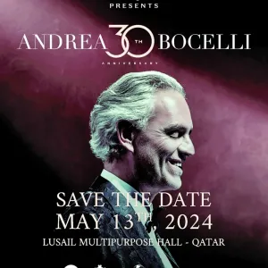 Visit Qatar: مغني الأوبرا أندريا بوتشيلي يحيي حفلاً بالدوحة