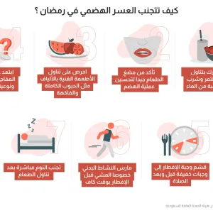 كيف تتجنب العسر الهضمي في رمضان؟ 7 نصائح لمكافحة الغثيان