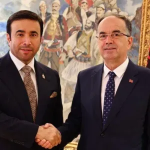 رئيس ألبانيا يستقبل أحمد ناصر الريسي رئيس «الإنتربول»