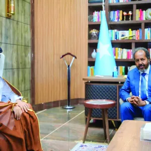 الرئيس الصومالي يستقبل سفيرنا