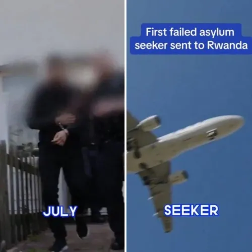 شاهد: أول فيديو لإرسال بريطانيا أول دفعة من طالبي اللجوء إلى رواندا