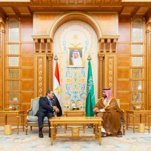 ولي العهد يلتقي الرئيس المصري على هامش القمة العربية الإسلامية المشتركة