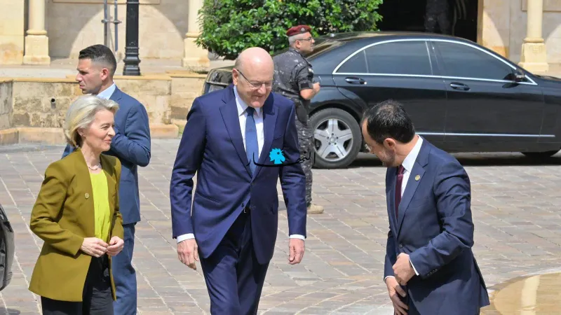 الرئيس القبرصي ورئيسة المفوضية الأوروبية في بيروت لإجراء محادثات حول ملف النازحين السوريين
