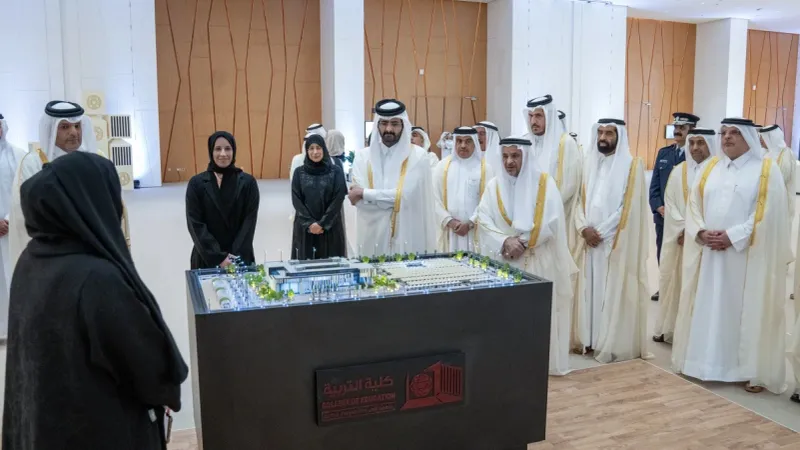 سمو نائب الأمير يدشن مبانٍ جديدة بجامعة قطر