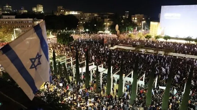 مظاهرة واعتصام أمام وزارة الدفاع بتل أبيب للمطالبة بصفقة أسرى