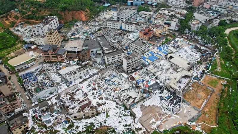 مقتل وإصابة 38 شخصاً بإعصار قوي ضرب الصين